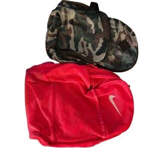 Nike Pink Mesh Backpack (+ free camo backpack)